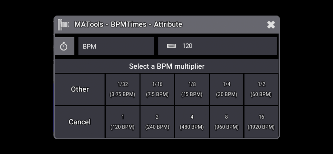Attribute Dialog