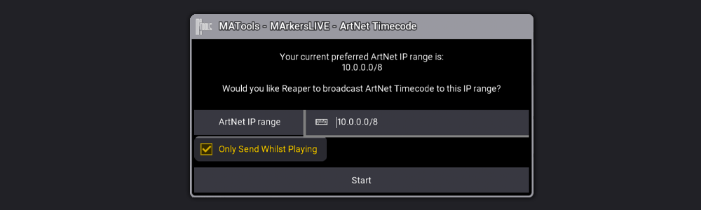 ArtNet Timecode IP