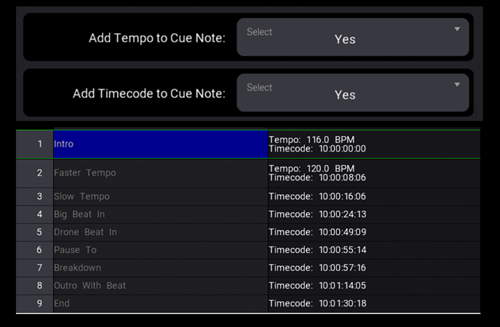 Cue Notes