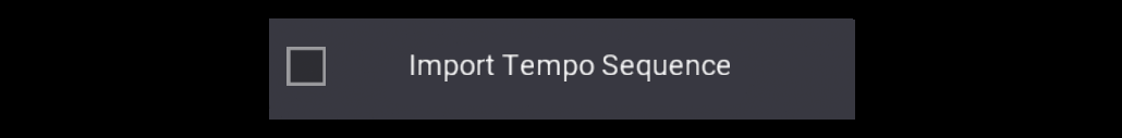 Import Tempo Sequence