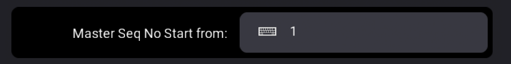 Master Sequence Start