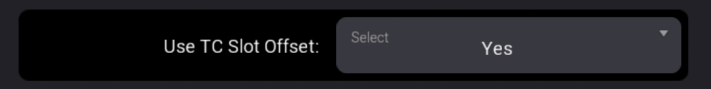 Default TC Slot Offset